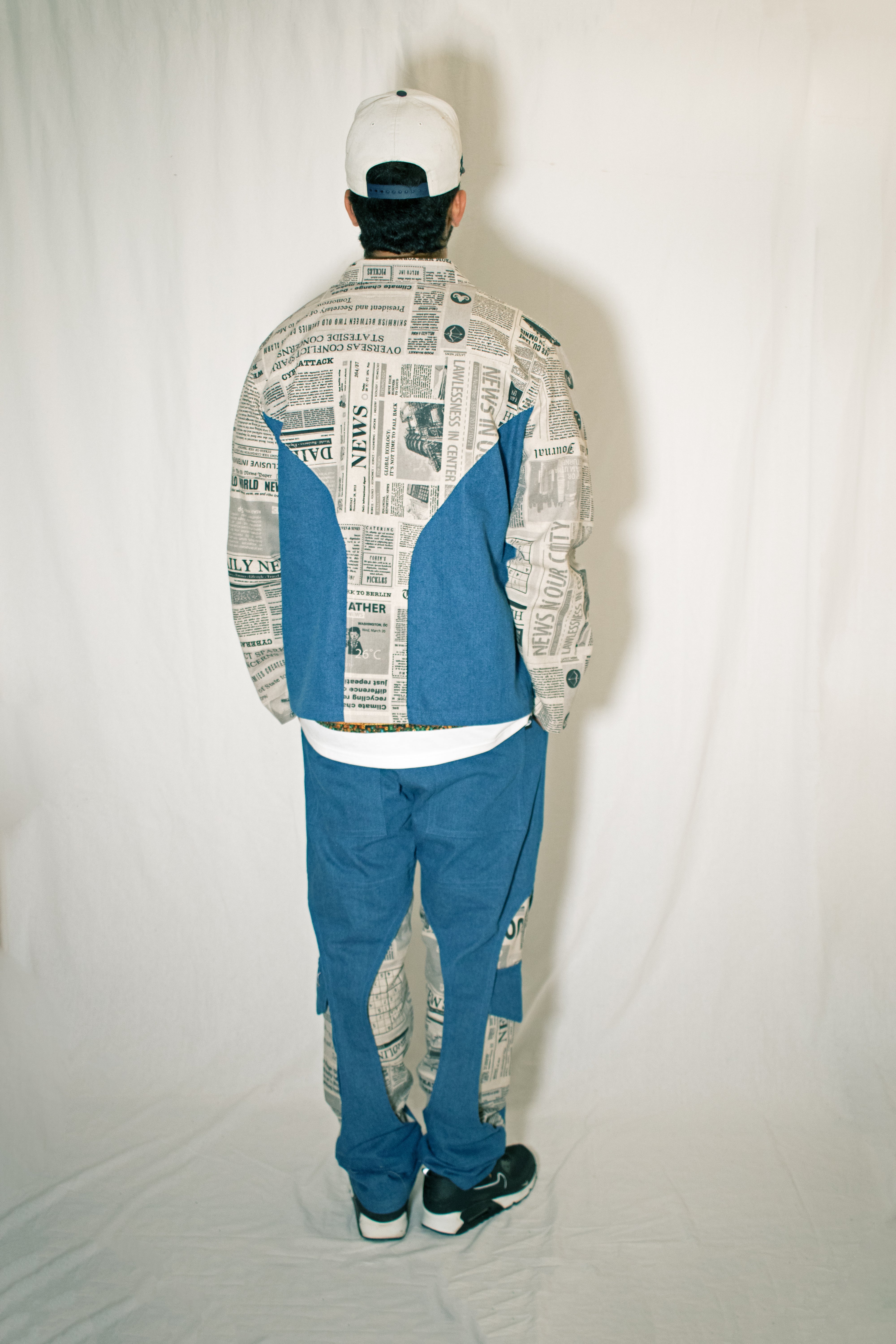 Newsfabric/denim jacket