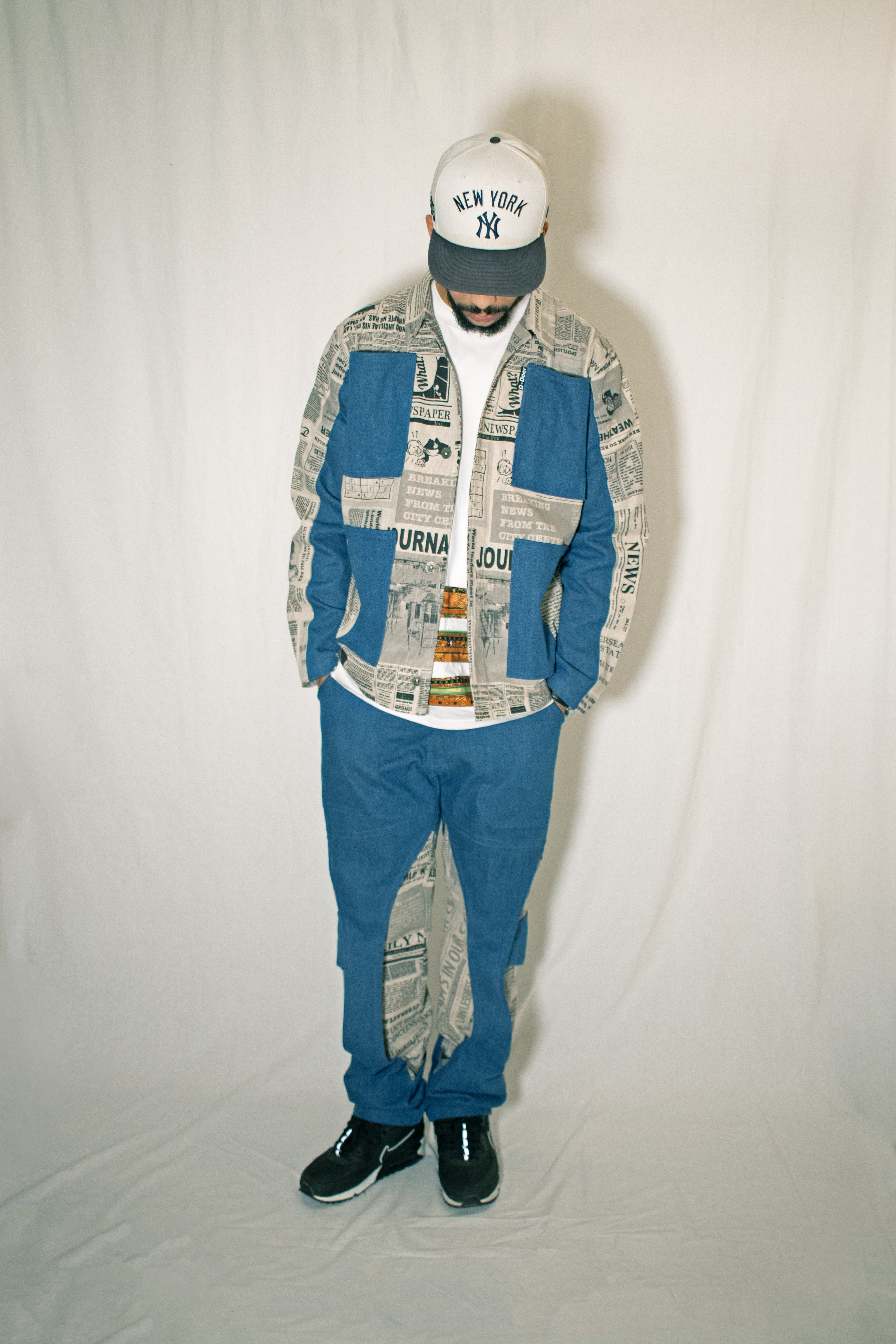 Newsfabric/denim jacket